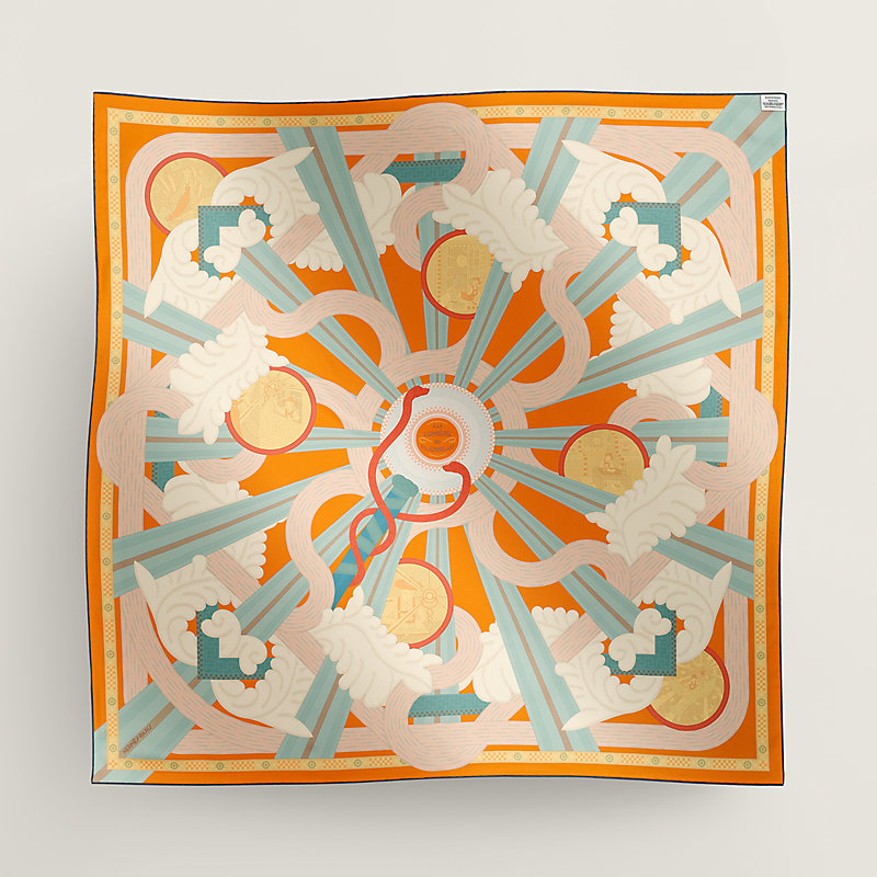 A la Lumiere du Flambeau double face scarf 90 | Hermès Hong